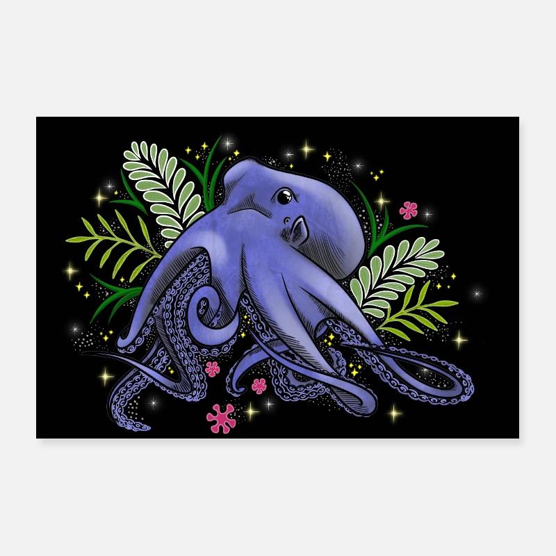 Oktopus - under the sea Poster 90x60 cm
