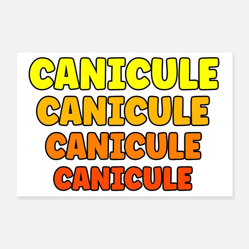 Canicule chaleur extrême Poster 90 x 60 cm