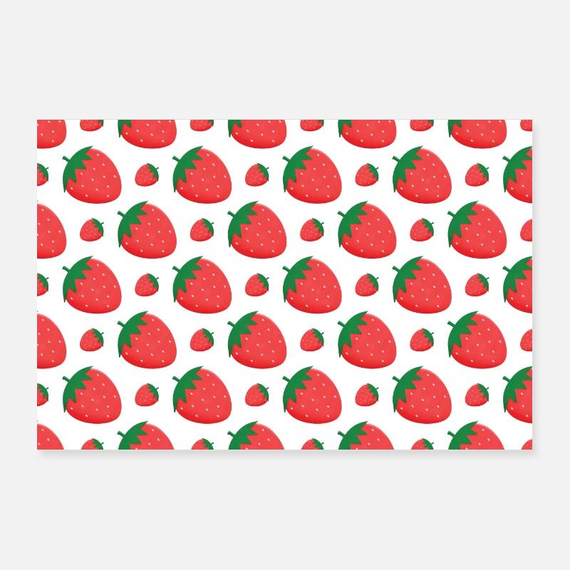 Fraises Poster 90 x 60 cm