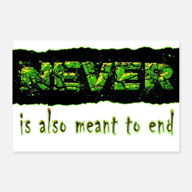 Never Green - Poster 90 x 60 cm - blanc