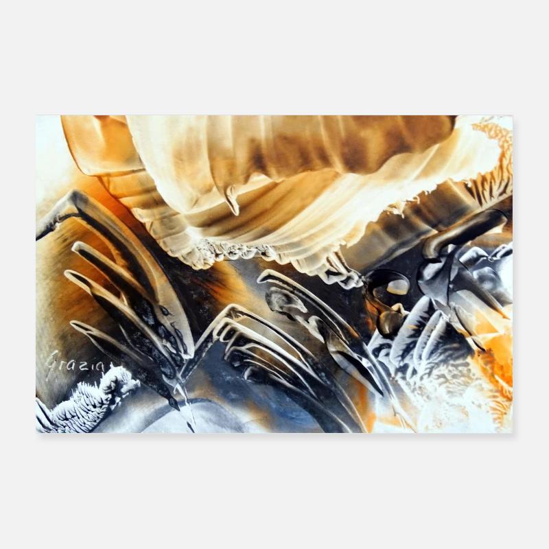 54Sentitoks - Poster 90x60 cm - Weiß