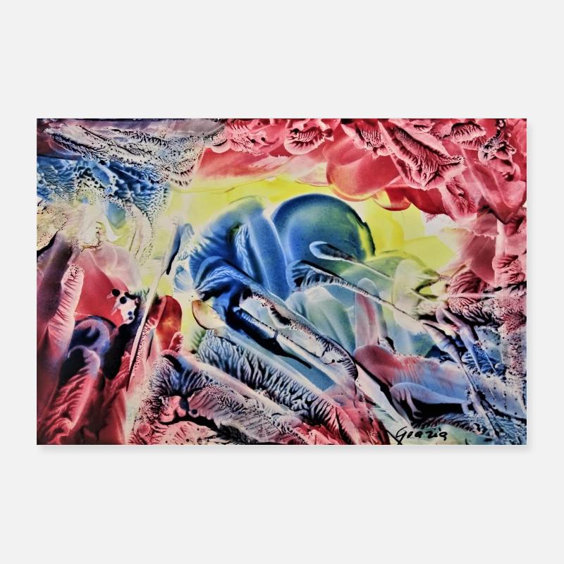 3942 - Poster 90x60 cm - Weiß