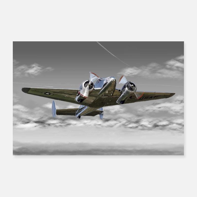Beechcraft 18 Poster 90 x 60 cm