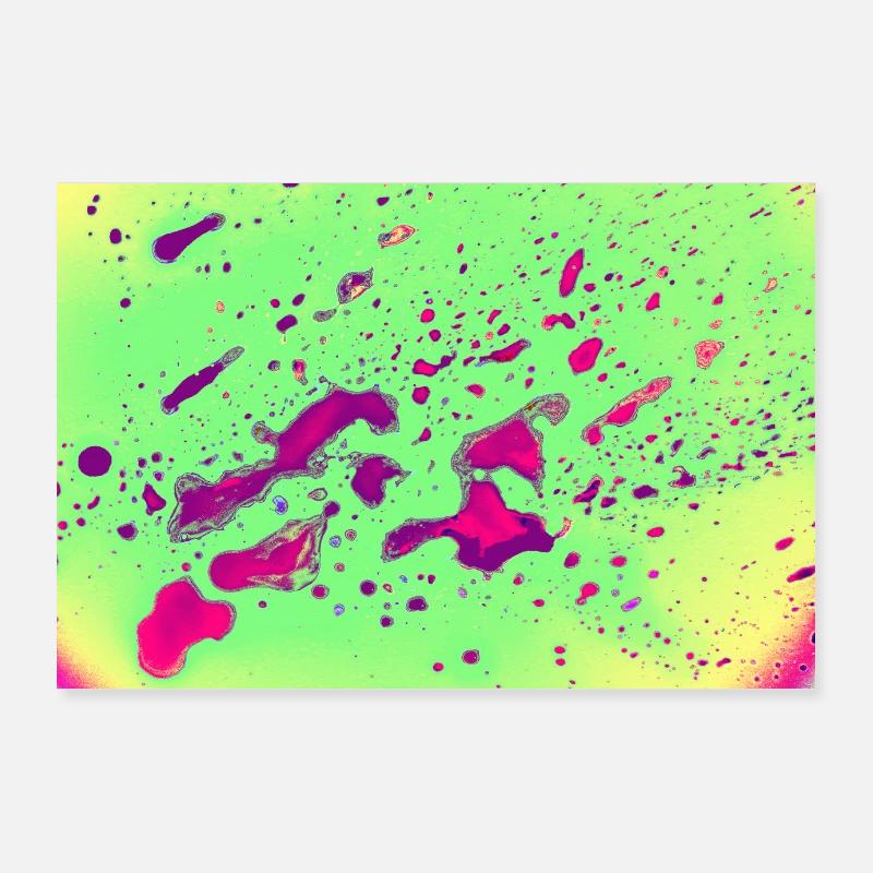 Affiche - Couleurs fluides - Poster 90 x 60 cm - blanc