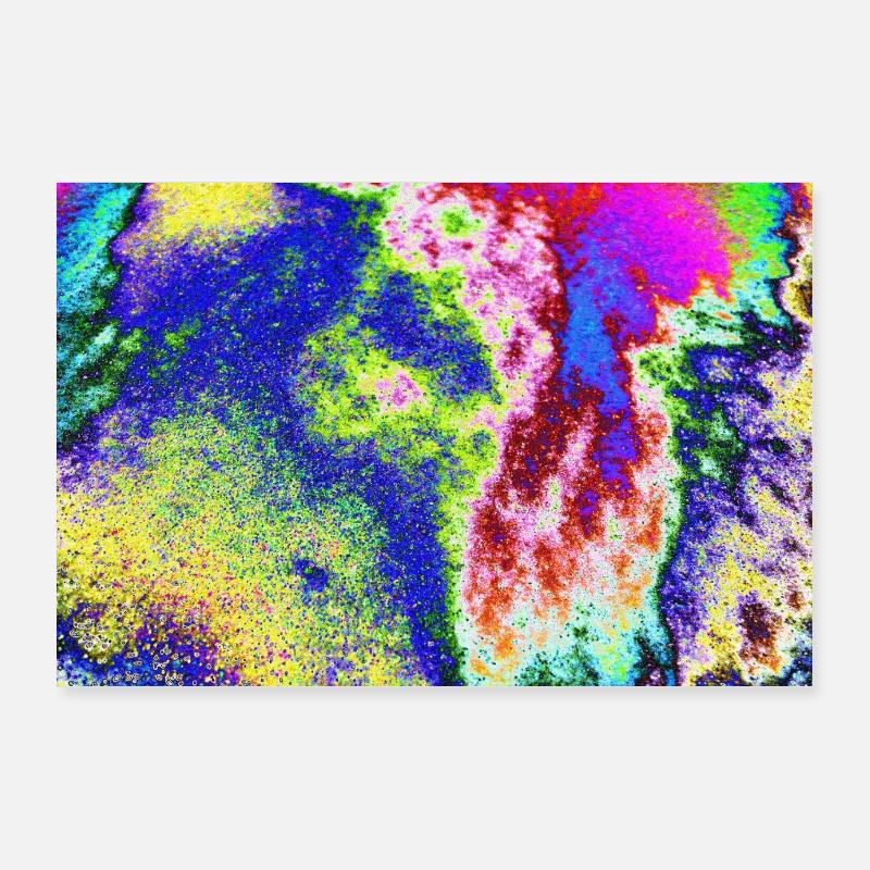 Affiche - Chaotic Sand - Poster 90 x 60 cm - blanc