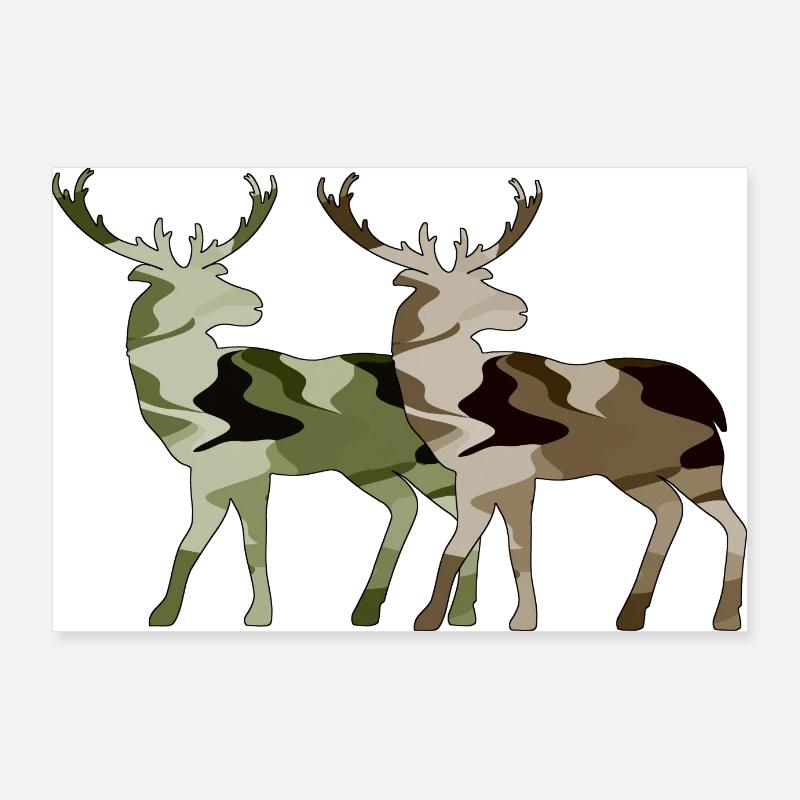 Hirsch Poster 90x60 cm