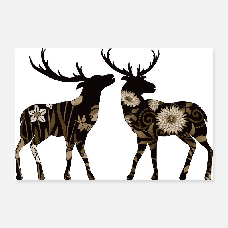 Hirsch Poster 90x60 cm