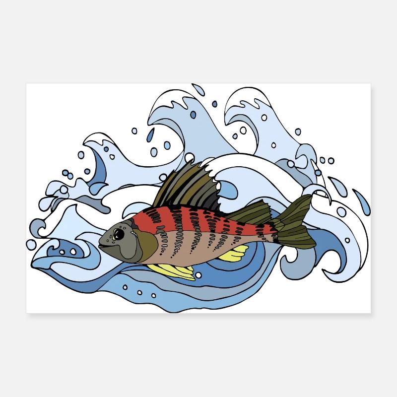 Poisson Poster 90 x 60 cm