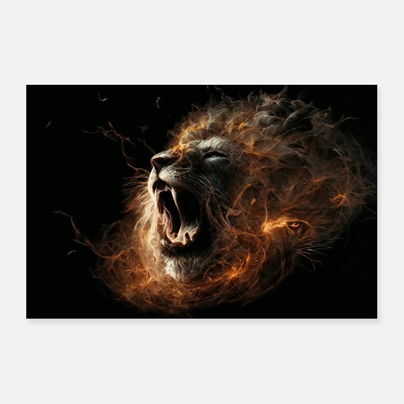 Löwenkopf Poster 90x60 cm