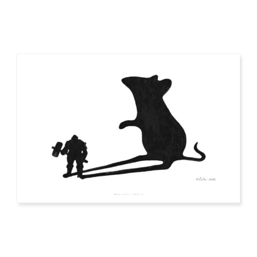 Lámina de «Mighty mouse» - Póster 90x60 cm