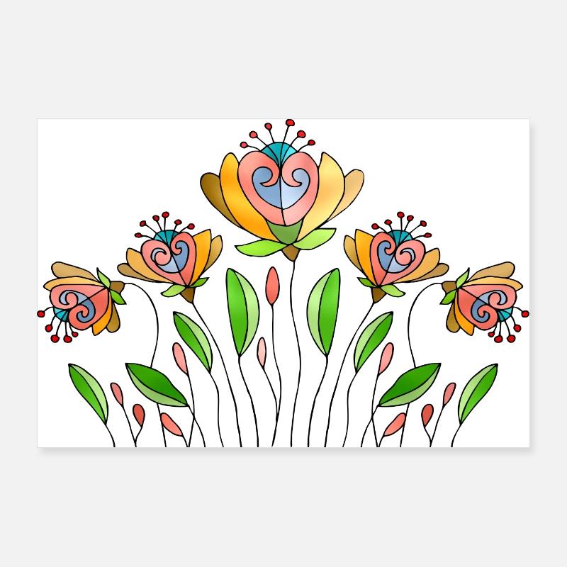 Blumen Poster 90x60 cm