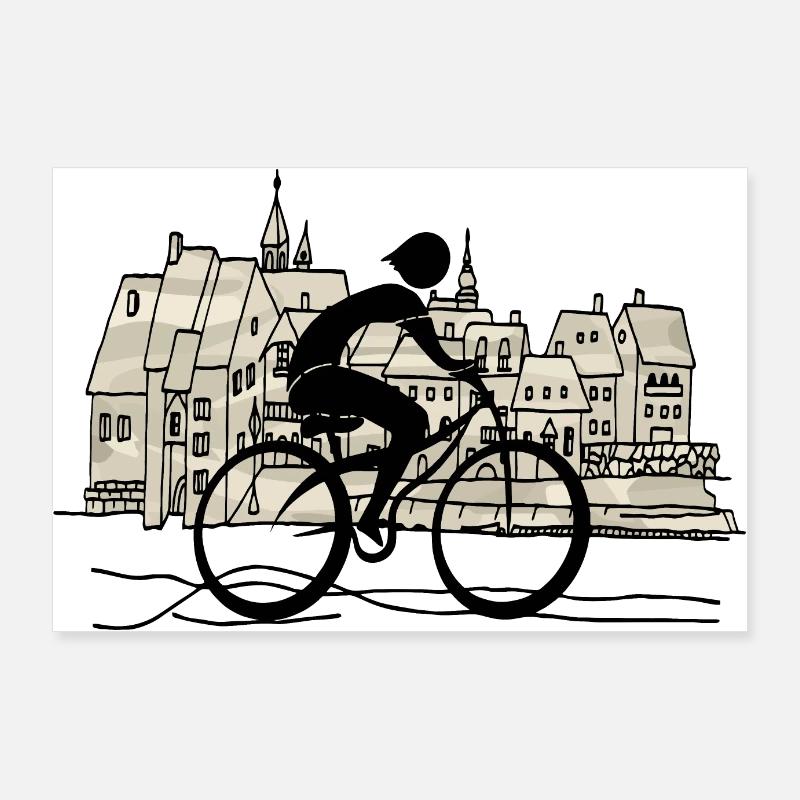 Radfahrer Poster 90x60 cm