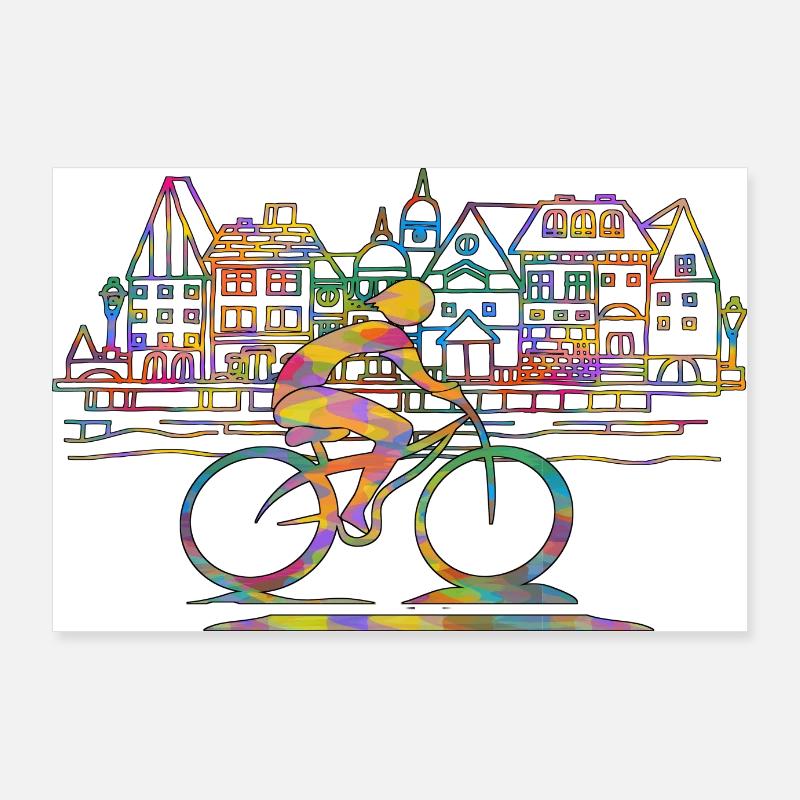 Cyclist Poster 36" x 24" (90x60 cm)