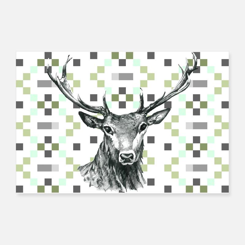 Cerf Poster 90 x 60 cm