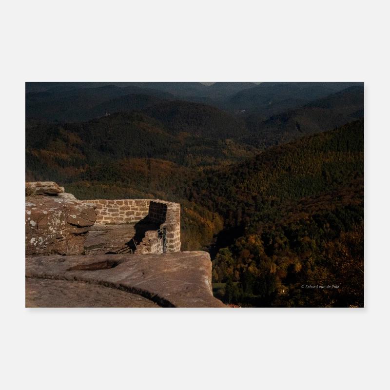 Vue du château Poster 90 x 60 cm