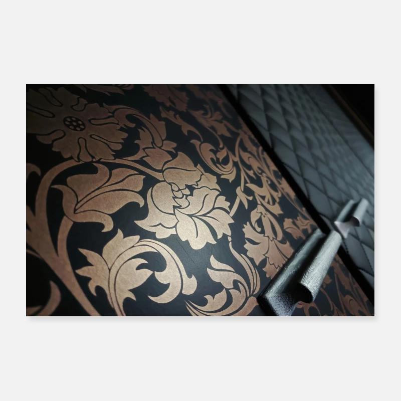 Goldene Ornamente Poster 90x60 cm