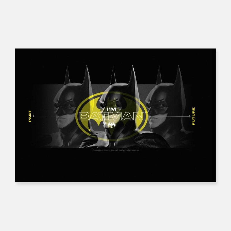 The Flash I'm Batman Classic Logo - Poster 36" x 24" (90x60 cm) - white