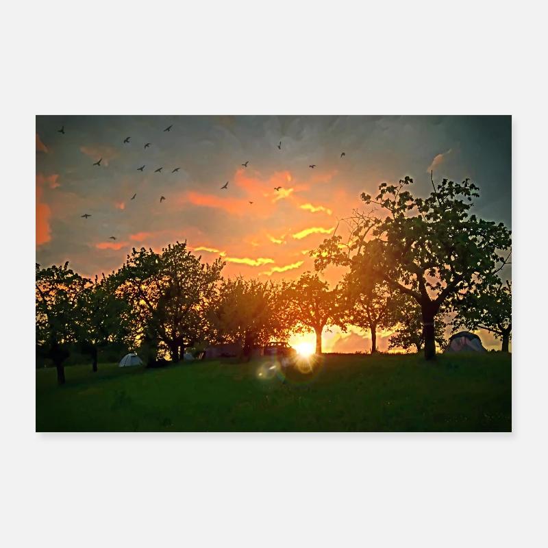 Heimat - Poster 90x60 cm - Weiß
