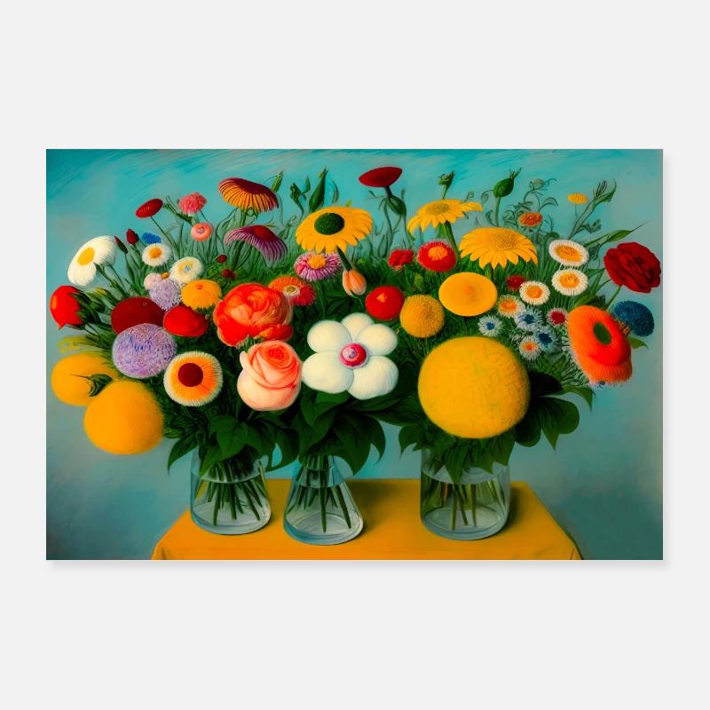 Splendeur florale classique Poster 90 x 60 cm
