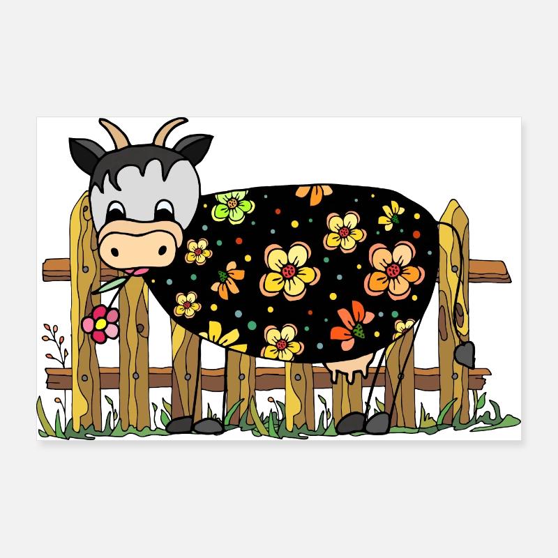 Vache Poster 90 x 60 cm