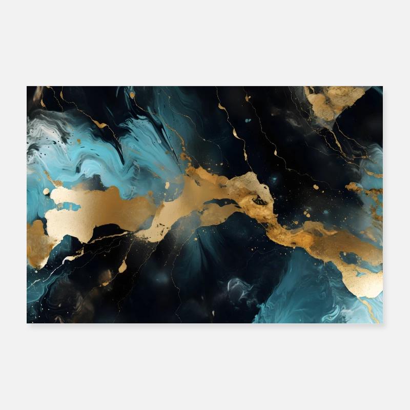Texture de pierre naturelle en marbre Poster 90 x 60 cm
