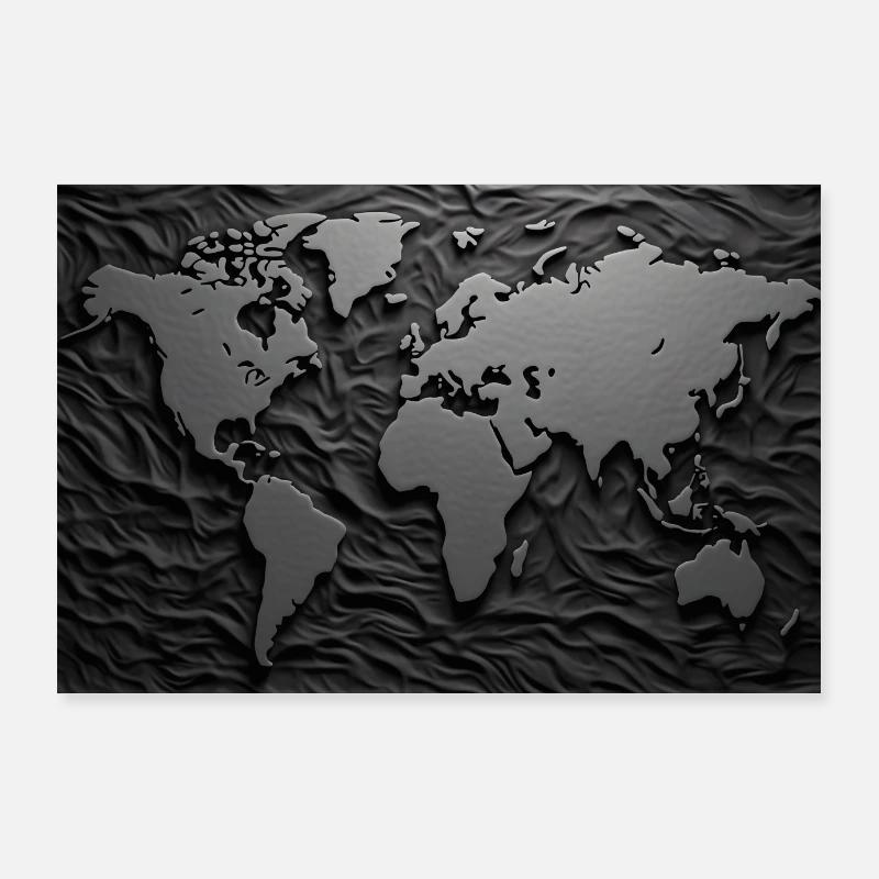 Carte du monde Poster 90 x 60 cm