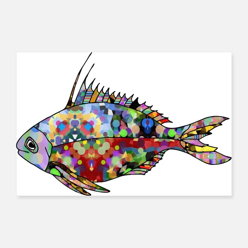 Fisch Poster 90x60 cm