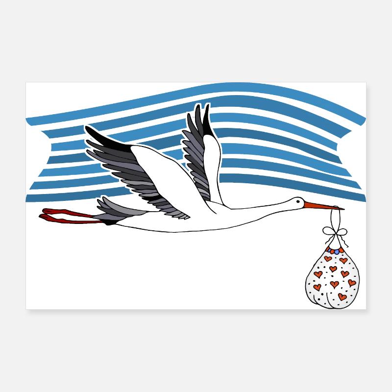 Cigogne Poster 90 x 60 cm