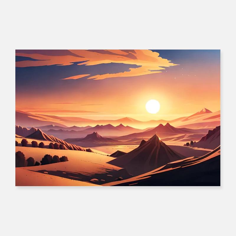beautiful desert anime Poster 36" x 24" (90x60 cm)