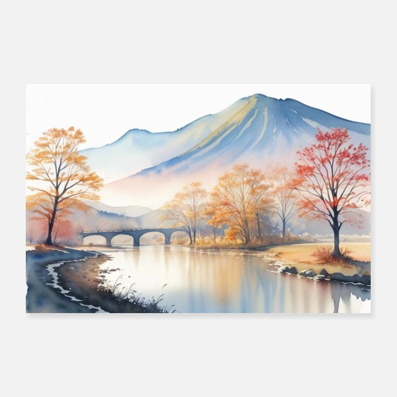 November Landschaftsplakat Poster 90x60 cm