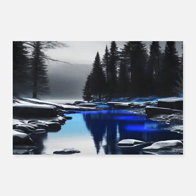 Mystical Forest River Poster 36" x 24" (90x60 cm)