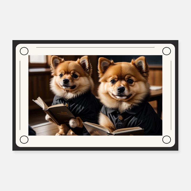 Kleinspitz Poster - hübsche Kleinspitze Druck Poster 90x60 cm