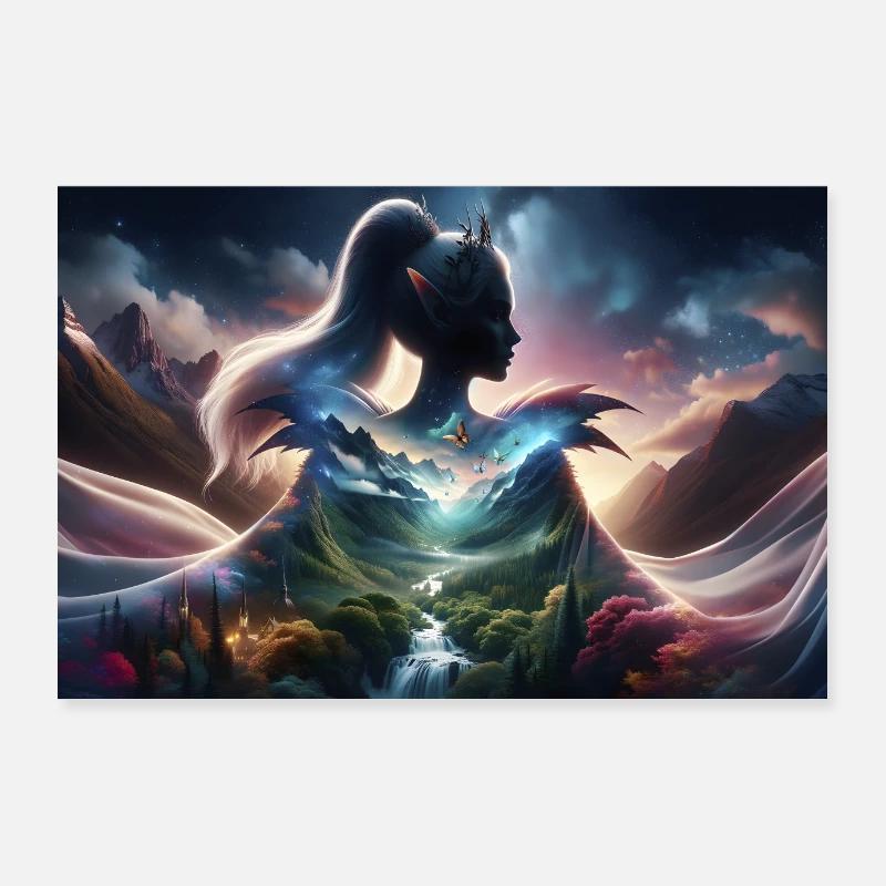 Elven Poster Nature Poster 36" x 24" (90x60 cm)