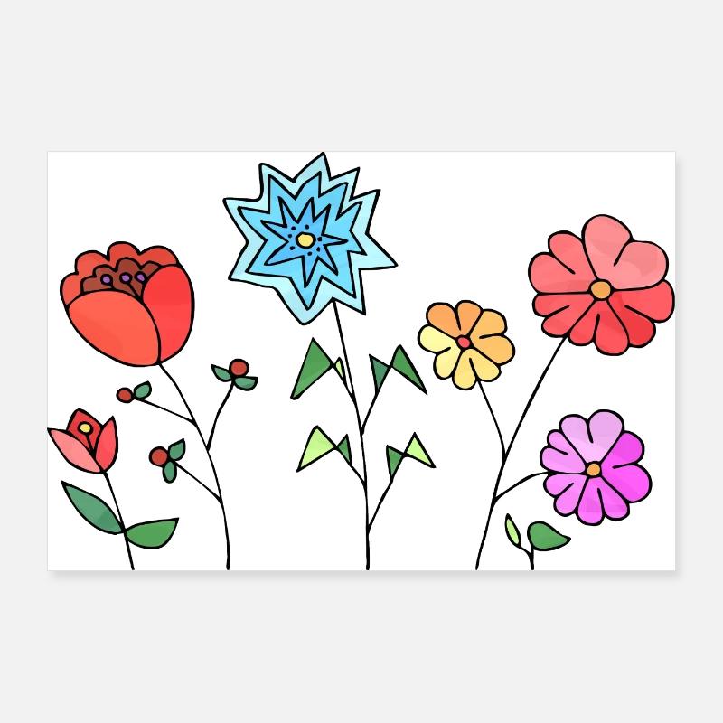 Flowers Poster 36" x 24" (90x60 cm)