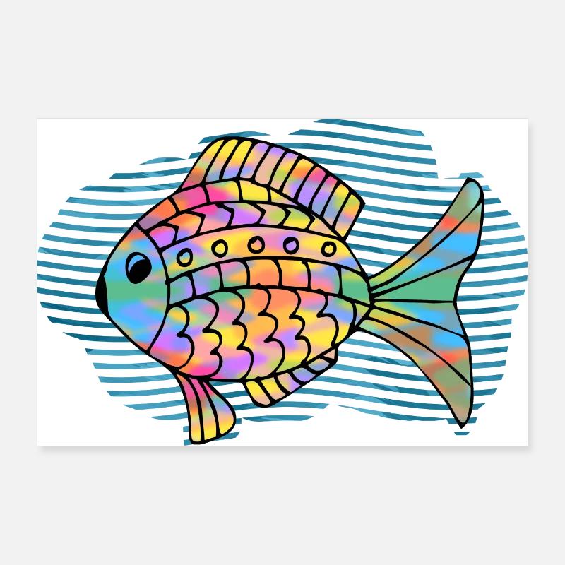 Fisch Poster 90x60 cm