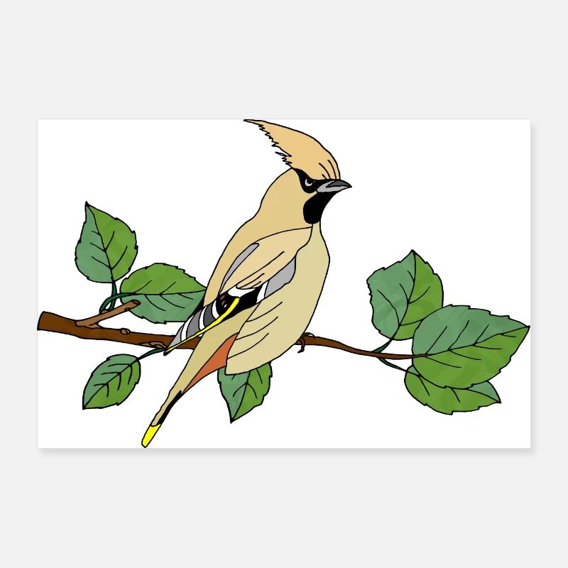 Bunter Vogel Poster 90x60 cm