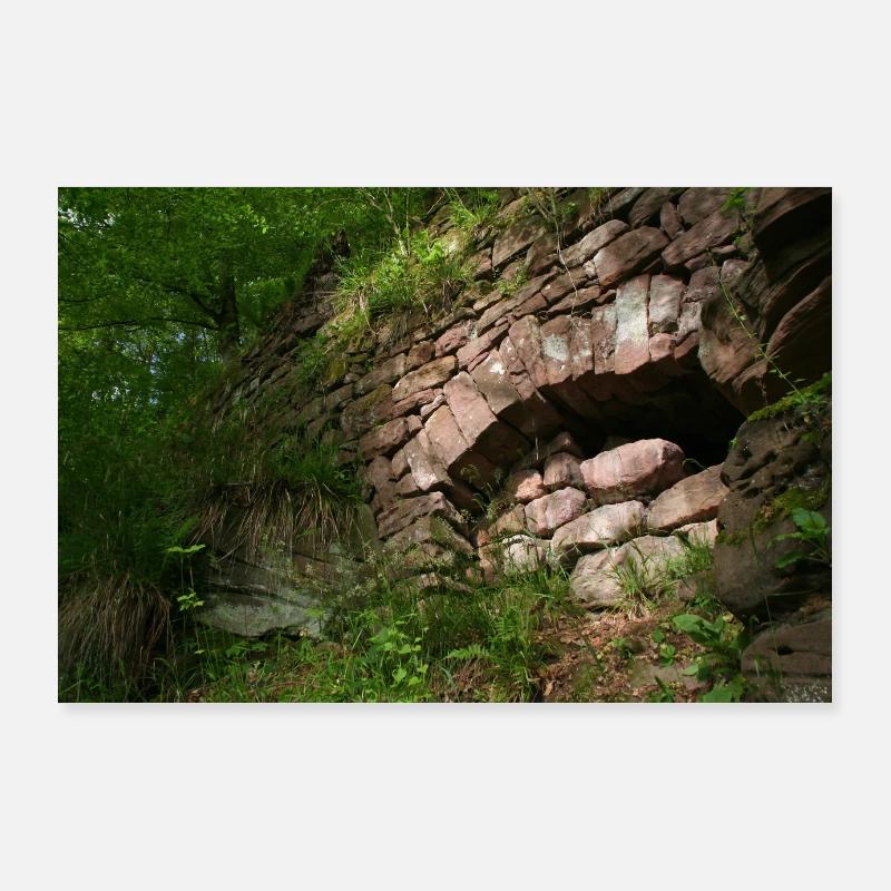 Natur trifft Steinbogen-Ruine / Nordschwarzwald Poster 90x60 cm