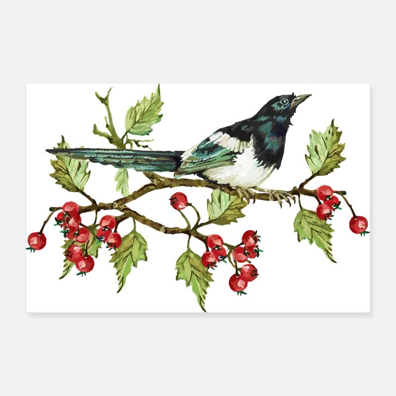 Bunter Vogel Poster 90x60 cm