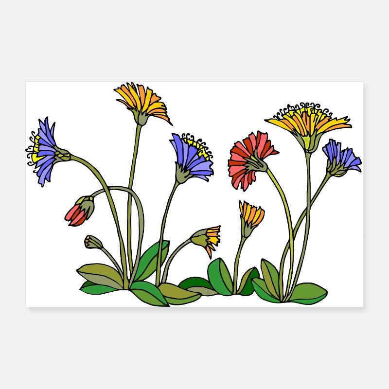 Blumen Poster 90x60 cm