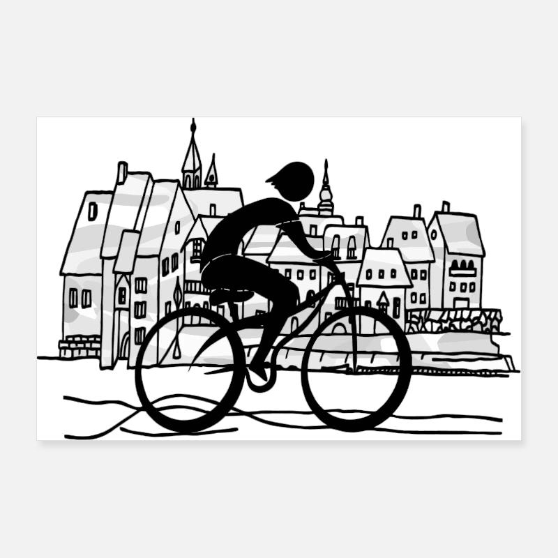 Cyclist Poster 36" x 24" (90x60 cm)