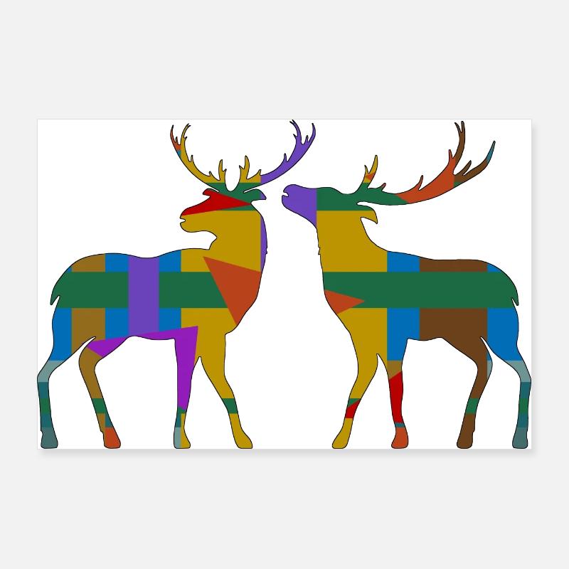 Hirsch Poster 90x60 cm