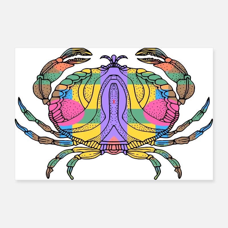 Crab Poster 36" x 24" (90x60 cm)