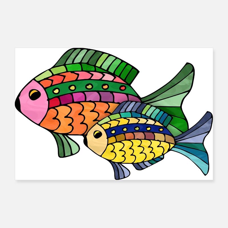 Fishes Poster 36" x 24" (90x60 cm)