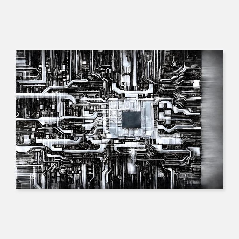 Processeur de style Giger Poster 90 x 60 cm