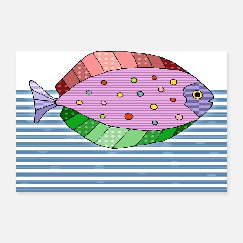 Fish Poster 36" x 24" (90x60 cm)
