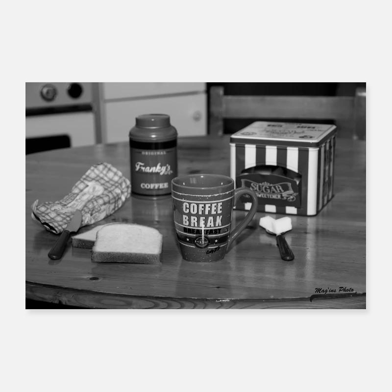 Petit déjeuner vintage Poster 90 x 60 cm