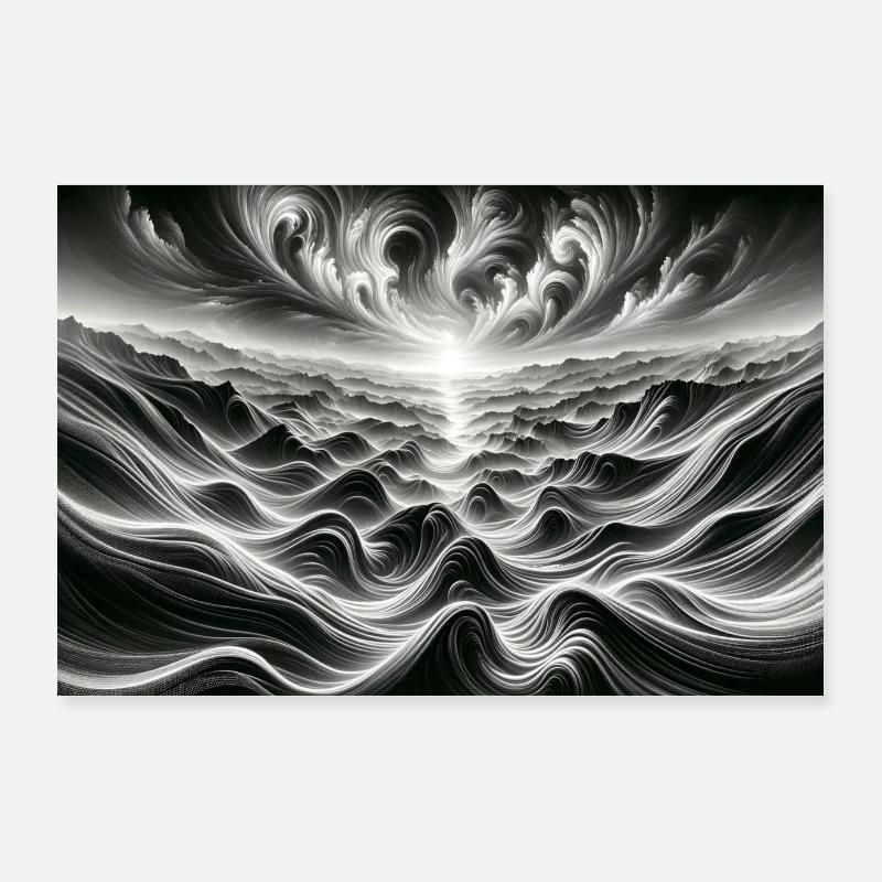 Gray sand dunes Poster 36" x 24" (90x60 cm)