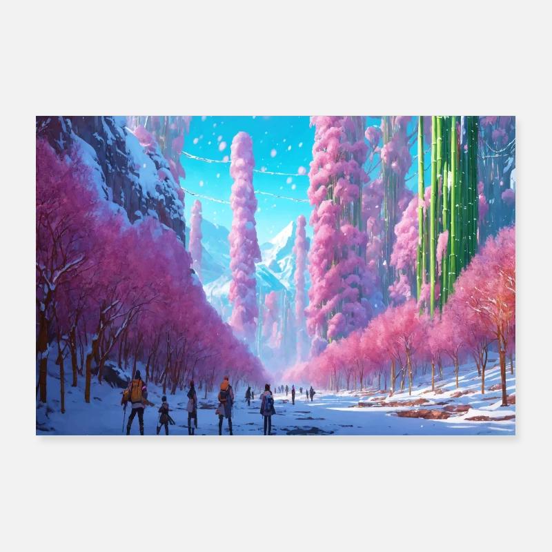 Émerveillement Hivernal Poster 90 x 60 cm