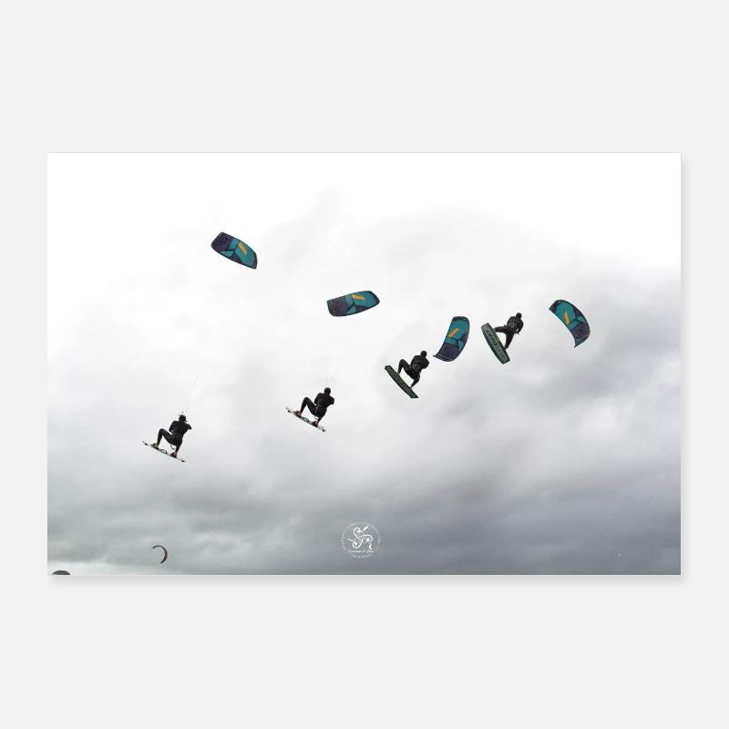 Figure KITE - Poster 36" x 24" (90x60 cm) - white