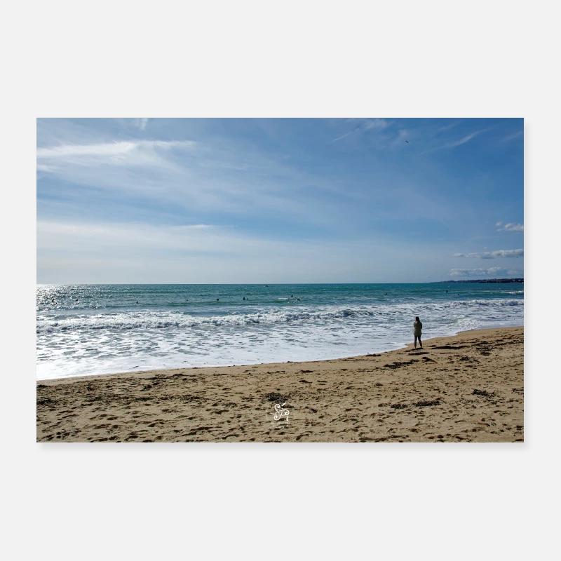 Beach BZH - Poster 36" x 24" (90x60 cm) - white
